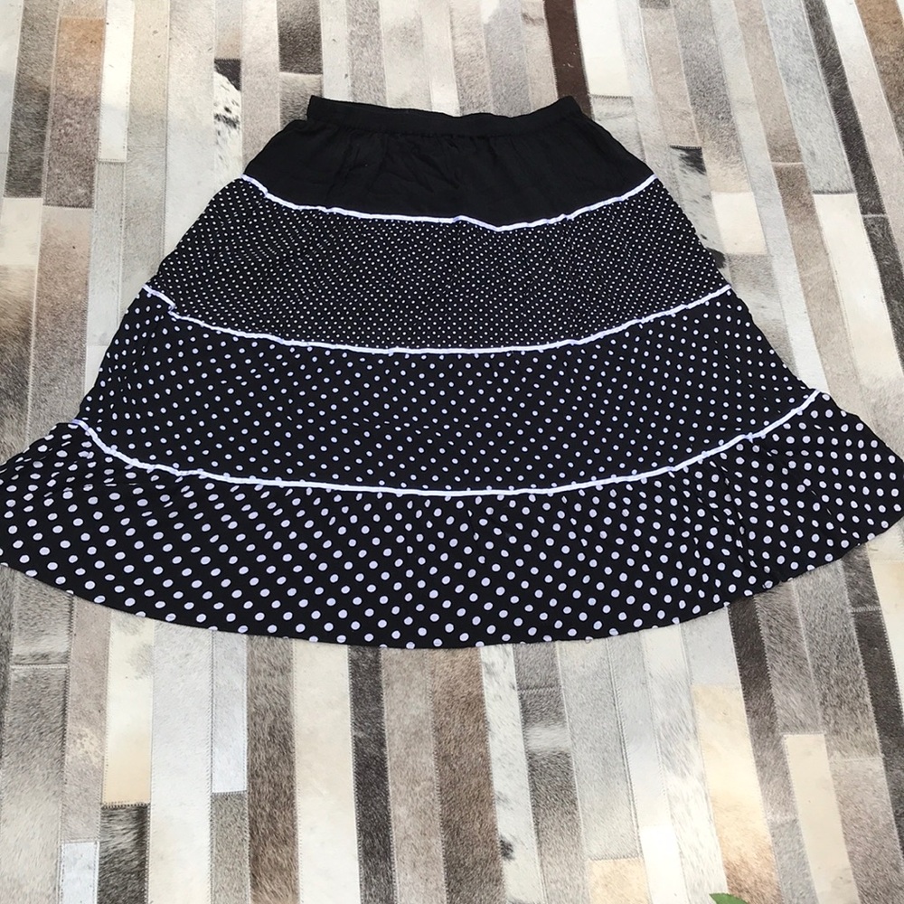 Polka dots Cathy Daniels midi skirt Sz XL